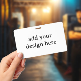 Maak uw eigen horizontale 3"x5" PVC kunststof Badge