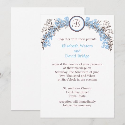 Maak uw eigen huwelijksuitnodigingen kaart (Voorkant / Achterkant)