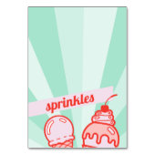 Maak uw eigen Ice Cream Bar Topping Table Tent Kaart (Voorkant)