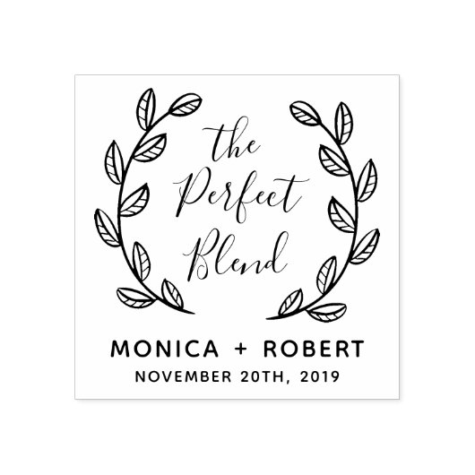 Maak uw eigen ideale botanische bruiloft rubberstempel (Afrduk)