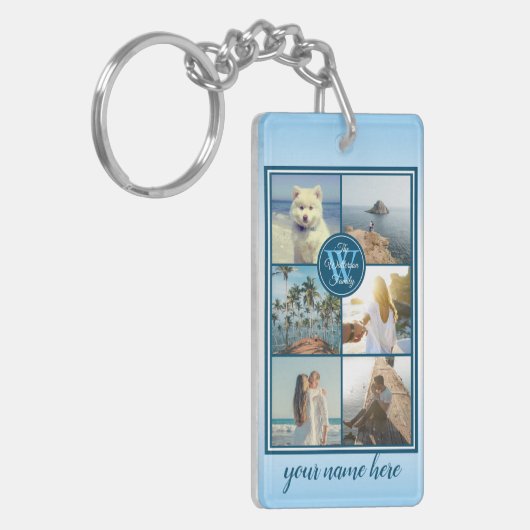 Maak uw eigen Installagram Grid Summer Photo Colla Sleutelhanger (Voorkant Links)