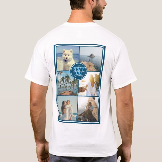 Maak uw eigen Installagram Grid Summer Photo Colla T-shirt (Achterkant)