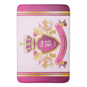 Maak uw eigen jas van wapenroze goudparels badmat (Voorkant Verticaal)