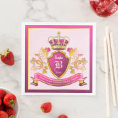 Maak uw eigen jas van wapenroze goudparels servet (Insitu)