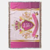 Maak uw eigen jasje Wapens Goud Pearls Roze Deken (Voorkant Verticaal)