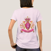 Maak uw eigen jasje Wapens Goud Pearls Roze T-shirt (Achterkant)