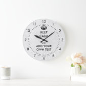 Maak uw eigen kalkhoudende product zwart-wit grote klok (Huis)