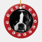 Maak uw eigen kerstfoto's keramisch ornament (Achterkant)