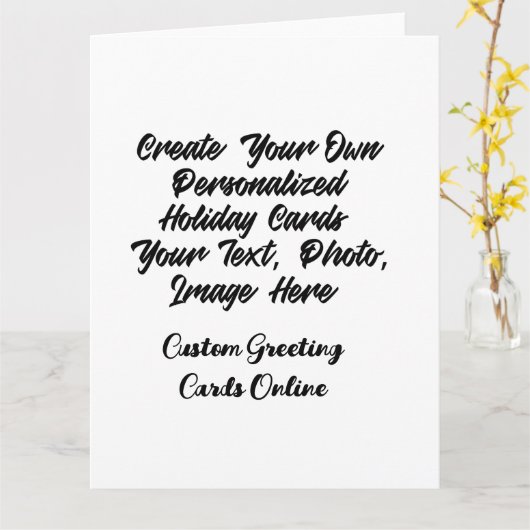 Maak uw eigen kerstkaarten online kaart (Gele Bloem)