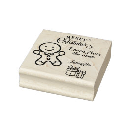 Maak uw eigen kerstkoekjeskoekjes Labels toevoegen Rubberstempel