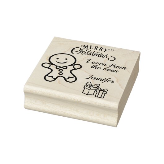 Maak uw eigen kerstkoekjeskoekjes Labels toevoegen Rubberstempel (Stempel)