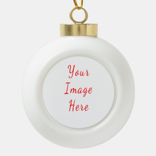 Maak uw eigen kerstversiering keramische bal ornament (Voorkant)