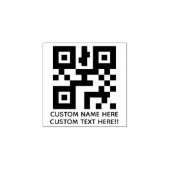Maak uw eigen kleine aangepaste logo/QR-tekst Rubberstempel (Afrduk)