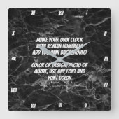 MAAK UW EIGEN KLOT VIERKANTE KLOK (Voorkant)