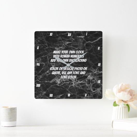 MAAK UW EIGEN KLOT VIERKANTE KLOK (Huis)