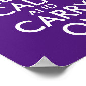 Maak uw eigen koninklijk Paars kalm en draai door Poster (Hoek)