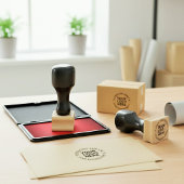 Maak uw eigen logo & script lettertype tekst rubberstempel