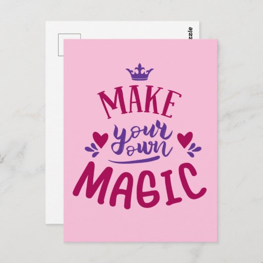 Maak uw eigen Magie Briefkaart (Voorkant / Achterkant)