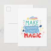 Maak uw eigen Magie Briefkaart (Voorkant / Achterkant)
