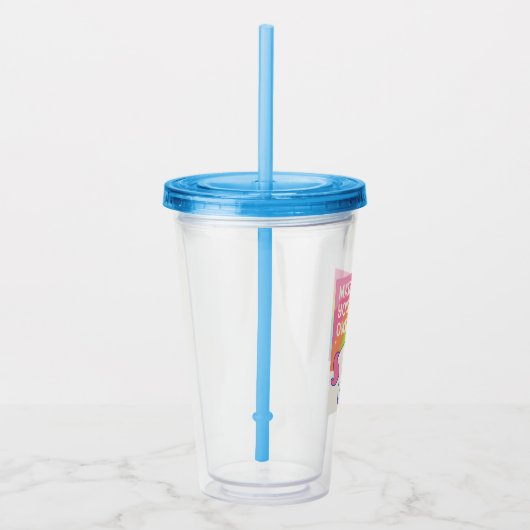 Maak uw eigen Magie | Cute Unicorn Acryl Drinkbeker (Rechts)