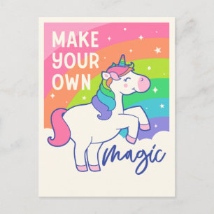 Maak uw eigen Magie   Cute Unicorn Briefkaart
