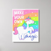 Maak uw eigen Magie | Cute Unicorn Canvas Afdruk (Voorkant)