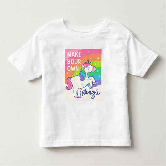 Maak uw eigen Magie | Cute Unicorn Kinder Shirts (Voorkant)