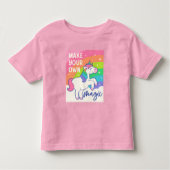 Maak uw eigen Magie | Cute Unicorn Kinder Shirts (Voorkant)