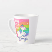 Maak uw eigen Magie | Cute Unicorn Latte Mok (Linkerhoek)