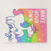 Maak uw eigen Magie | Cute Unicorn Legpuzzel (Horizontaal)