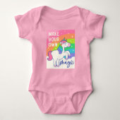 Maak uw eigen Magie | Cute Unicorn Romper (Voorkant)