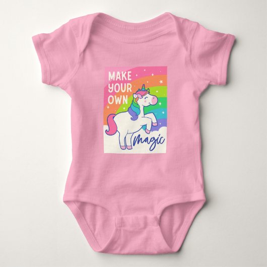 Maak uw eigen Magie | Cute Unicorn Romper (Voorkant)