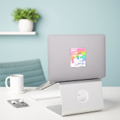 Maak uw eigen Magie | Cute Unicorn Sticker (Laptop op bureau)