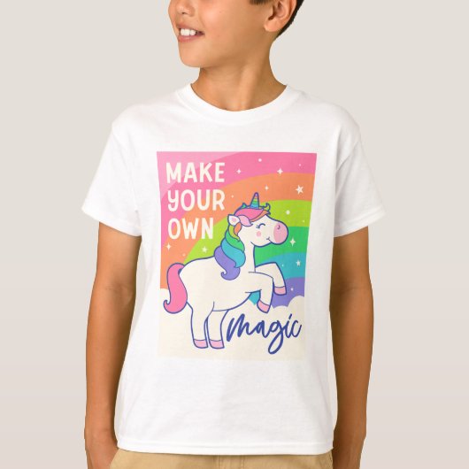 Maak uw eigen Magie | Cute Unicorn T-shirt (Voorkant)