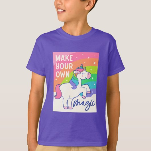 Maak uw eigen Magie | Cute Unicorn T-shirt (Voorkant)
