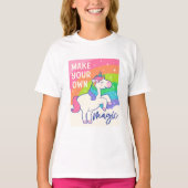 Maak uw eigen Magie | Cute Unicorn T-shirt (Voorkant)