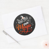 Maak uw eigen Magie | Halloween Ronde Sticker (Envelop)