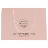 Maak Uw Eigen Merk Licht Roze Groot Cadeauzakje (Voorkant)