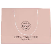 Maak Uw Eigen Merk Licht Roze Groot Cadeauzakje (Achterkant)