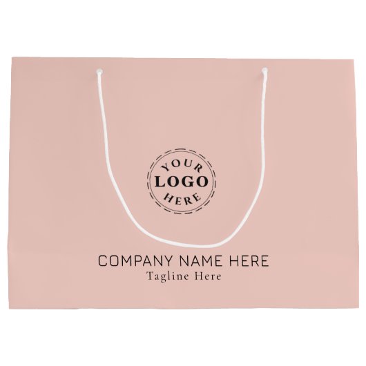 Maak Uw Eigen Merk Zachte Roze Groot Cadeauzakje (Achterkant)