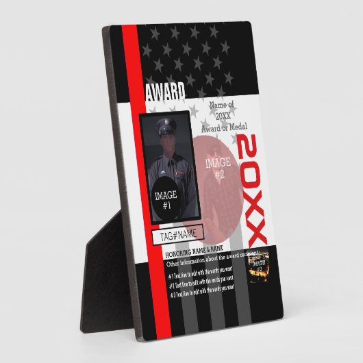 Maak uw eigen met 3 afbeeldingen en 9 tekstregels fotoplaat (Zijkant)