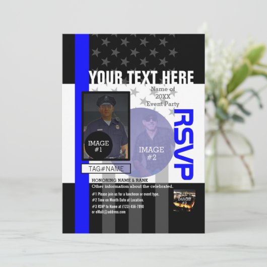 Maak uw eigen met 4 afbeeldingen en 12 tekstregels kaart (Staand voorkant)