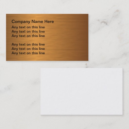 Maak uw eigen metallische Visitekaartjes (Voorkant / Achterkant)