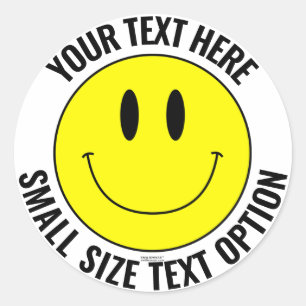 Maak uw eigen mile Ronde Sticker (kleine tekst)