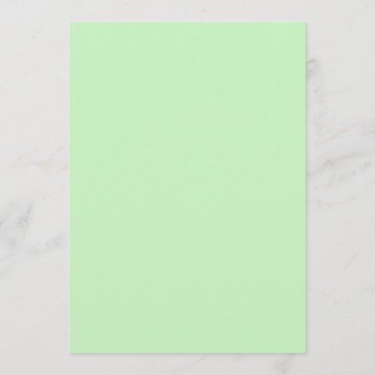 Maak uw eigen - Mintgroene menu (Achterkant)