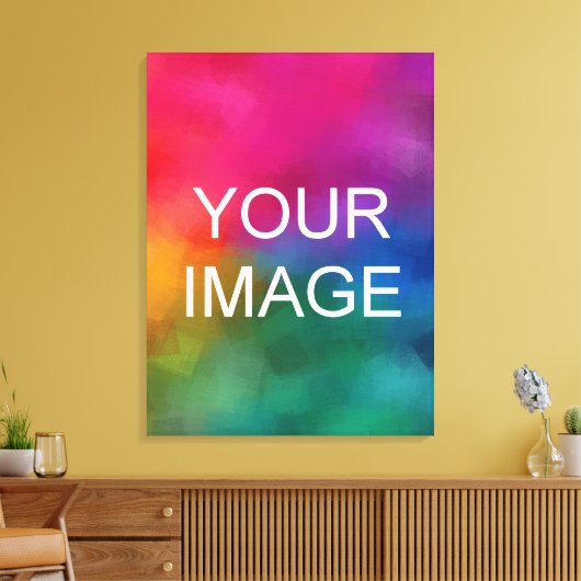 Maak uw eigen moderne elegante verticale hoge kwal canvas afdruk (Insitu (Woonkamer))