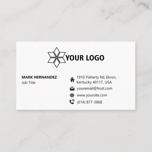 Maak uw eigen moderne minimalistisch visitekaartje (Voorkant)