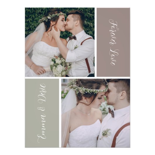 Maak uw eigen moderne, minimalistische persoonlijk foto afdruk (Voorkant)