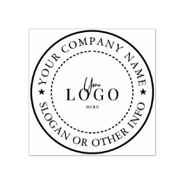 Maak uw eigen moderne ronde aangepaste bedrijfslog rubberstempel