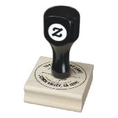 Maak Uw Eigen Moderne Ronde Retouradres Rubberstempel (Stempel)